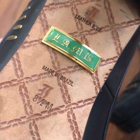 L.a.m.b. Gwen Stefani navy platform high heels 8.5 - Picture 7 of 9